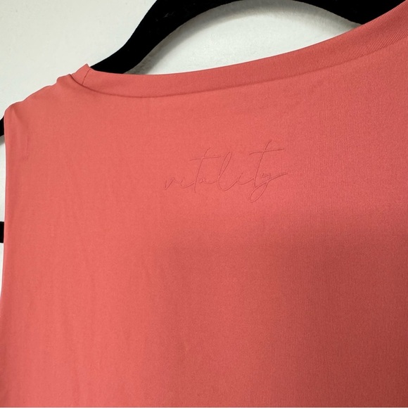 Vitality Balance Athletica Sunstone Pink Ivy Sleeveless Bodycon Midi Dress Large - Picture 9 of 14